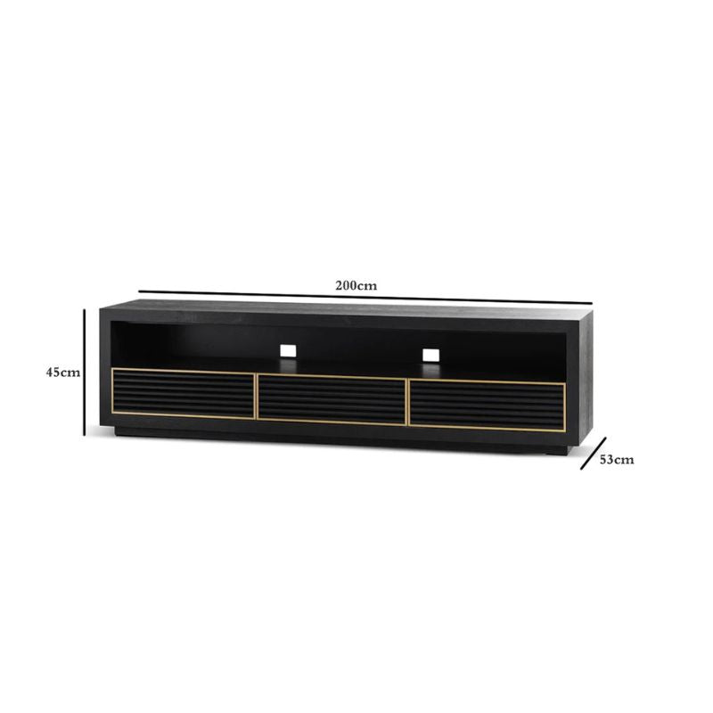 Chloe TV Stand - Textured Espresso Black