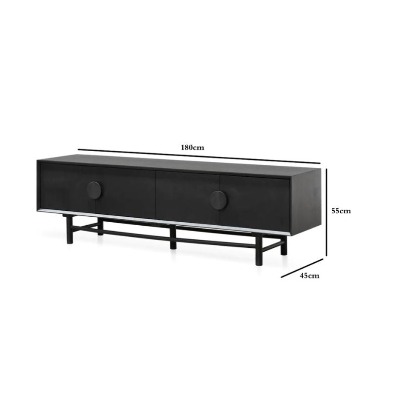 Damien Wooden TV Stand - Black