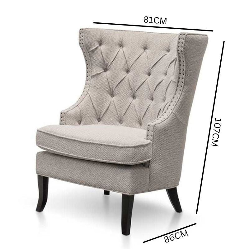 Camilla Wingback Armchair - Sterling Sand