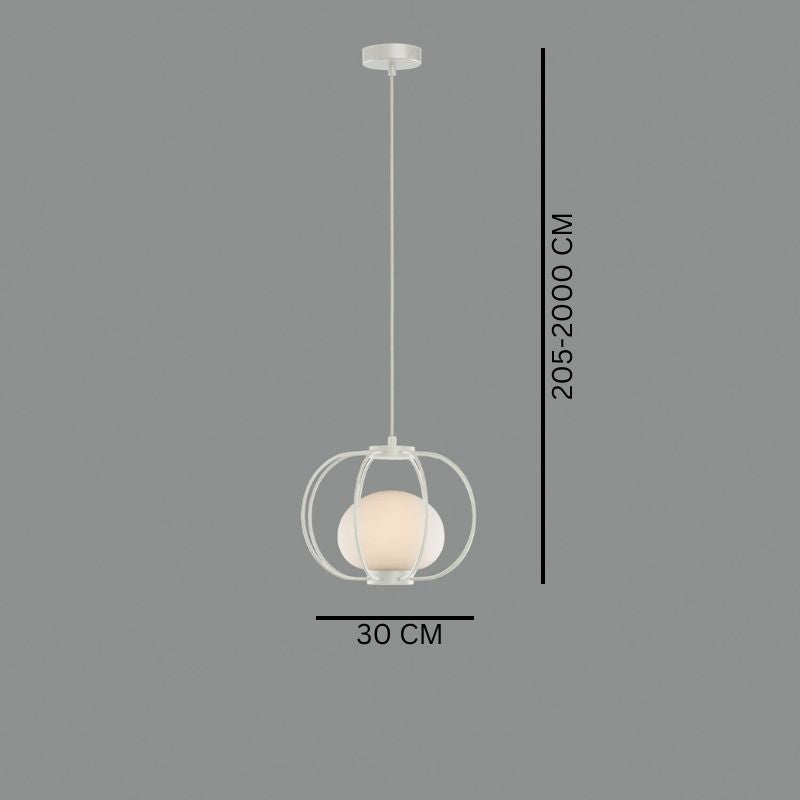 Ceiling Lamp Marina / Opal Glass & Metal