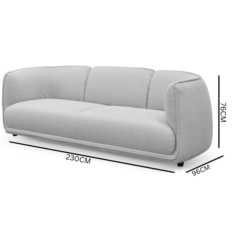 Christopher 3S  Sofa- Light Texture Grey