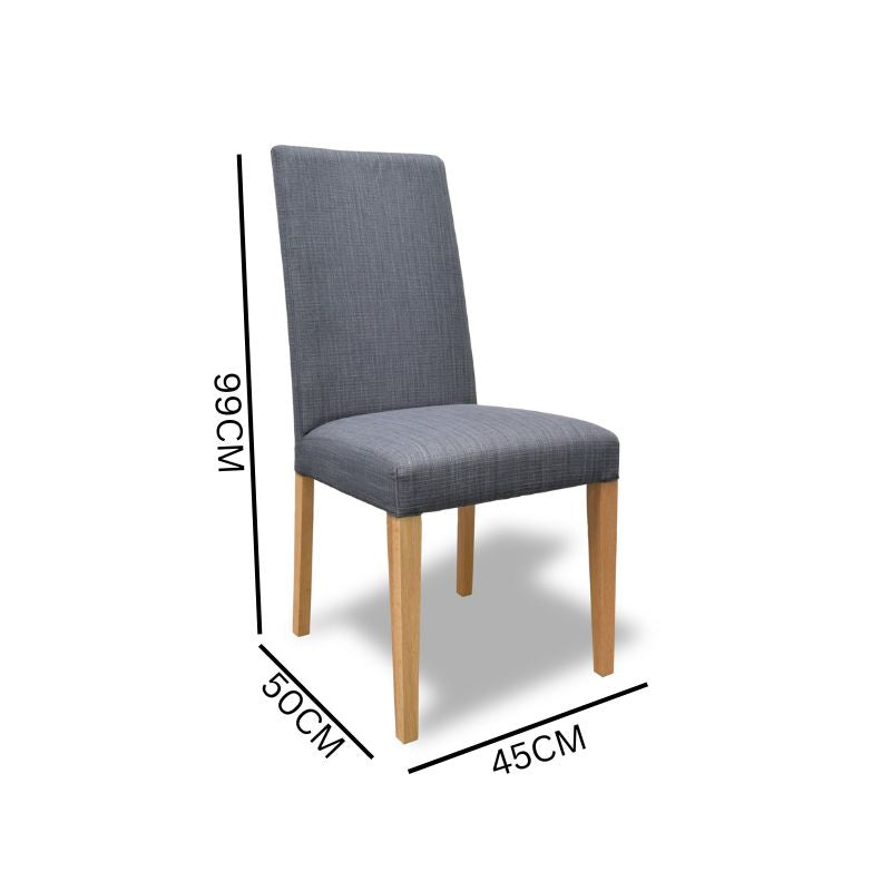 Clearance Scandinavian Dining Chair - Steel Grey