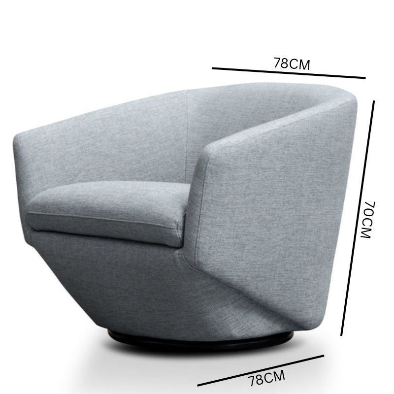 Diana  Lounge Chair - Light Grey