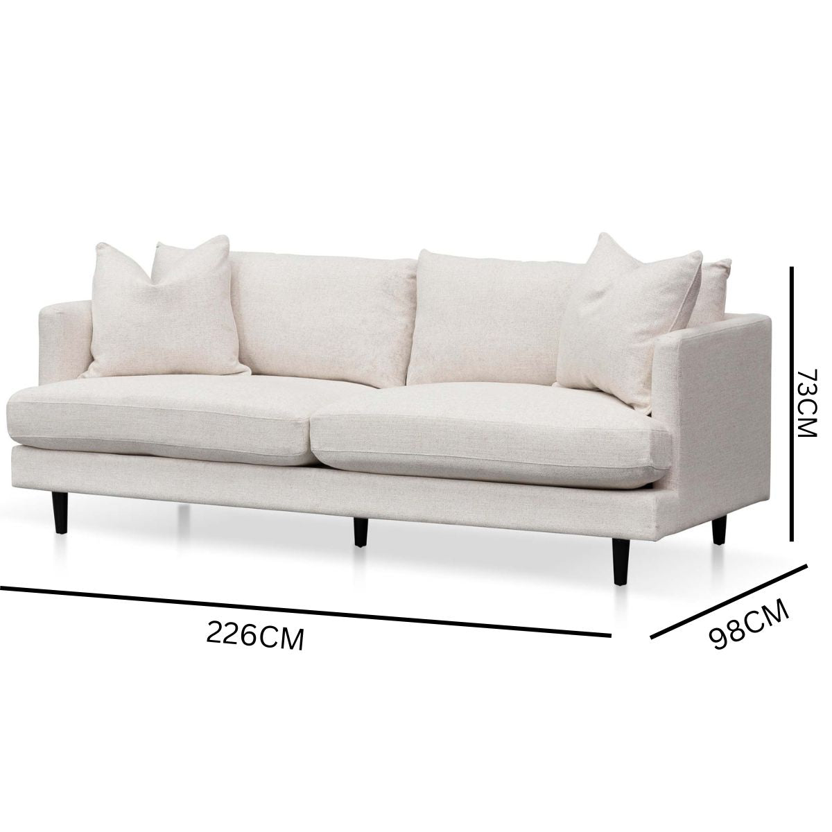 Elias 3S  Sofa - Silver Rust