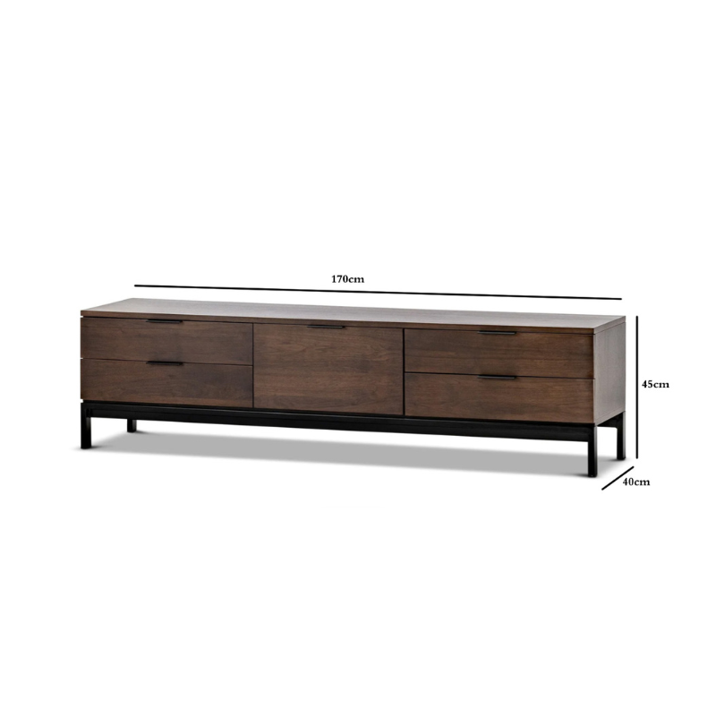 Everett Entertainment Unit - Walnut