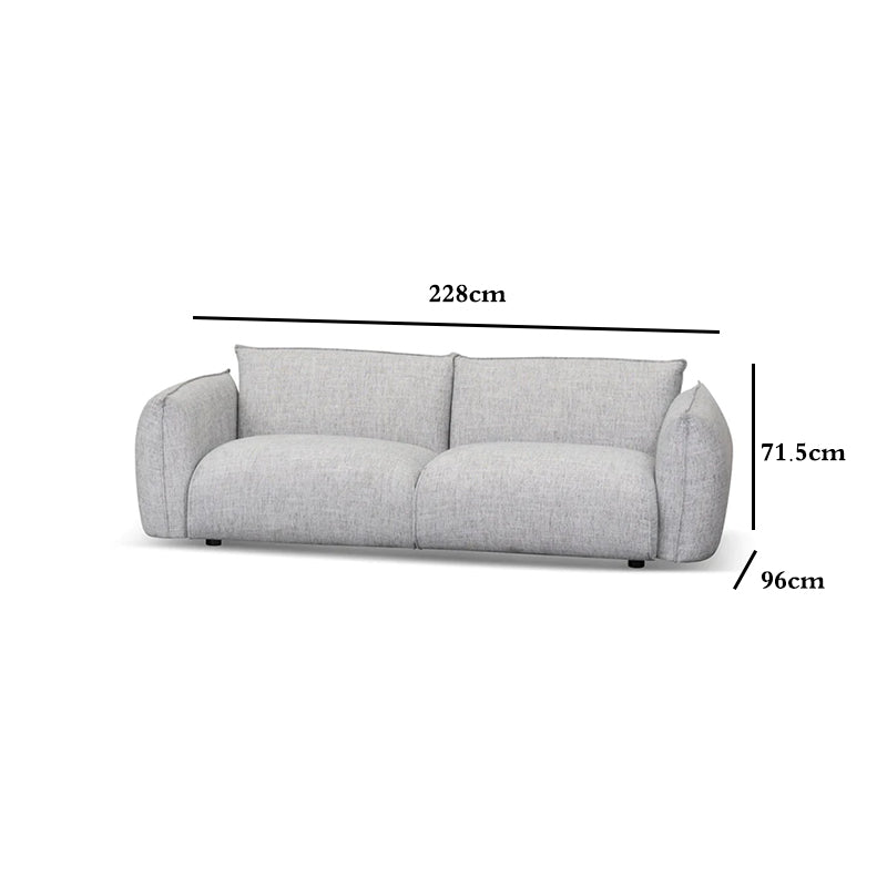 Felix 3S Sofa - Light Spec Grey