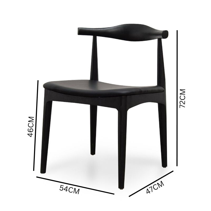 Harry Dining Chair - Full Black