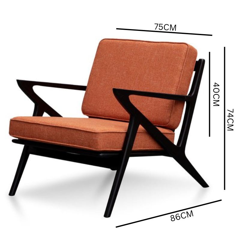 Kyle Armchair - Papaya Orange