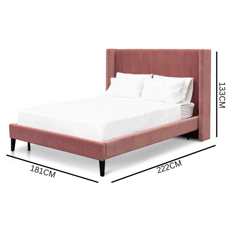 Mark Queen Bed Frame - Blush Peach