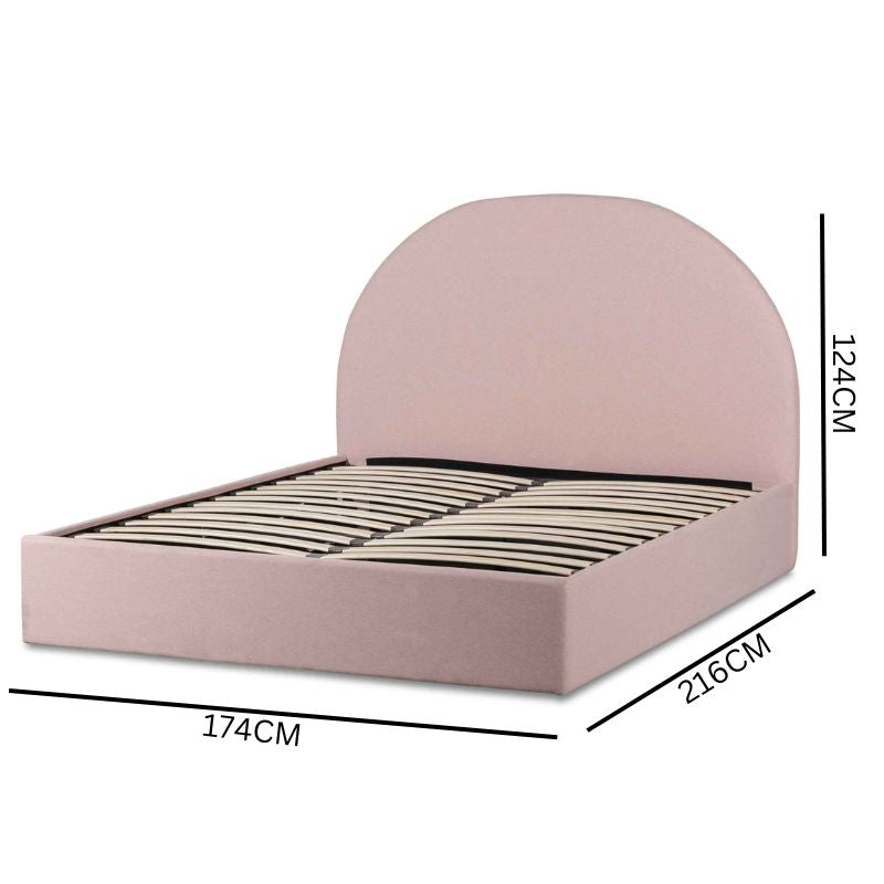 Maximus Queen Bed Frame - Blush Pink