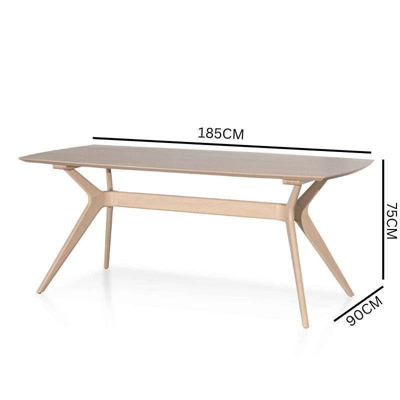 Maya 1.85m Dining Table - Pale Oak