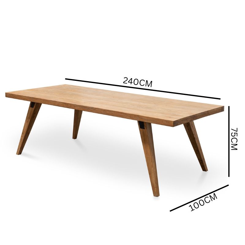 Nelson 2.4m Reclaimed Timber Dining Table