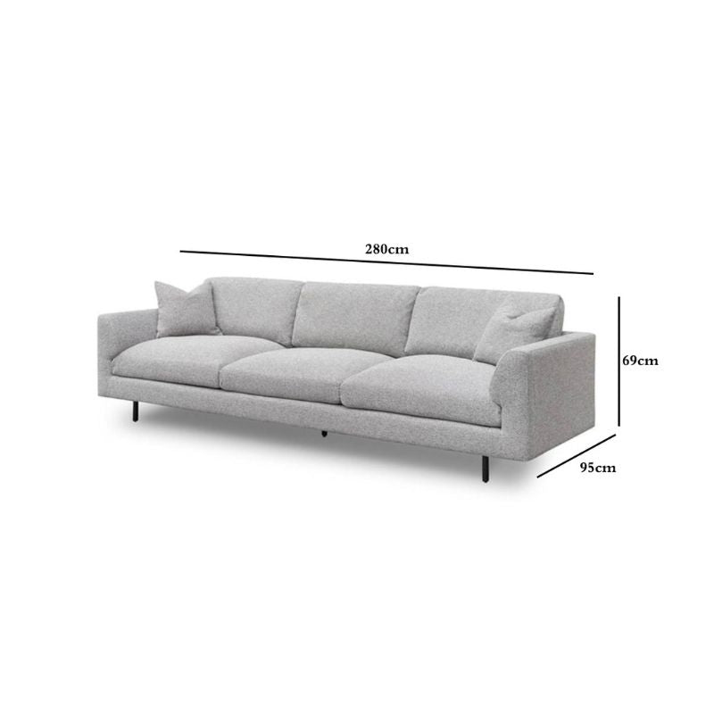 Oscar 4S  Sofa - Sterling Charcoal