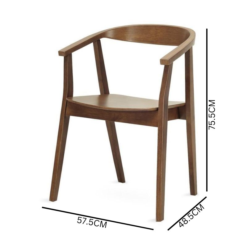 Selma Wooden Dining Chair - Cocoa