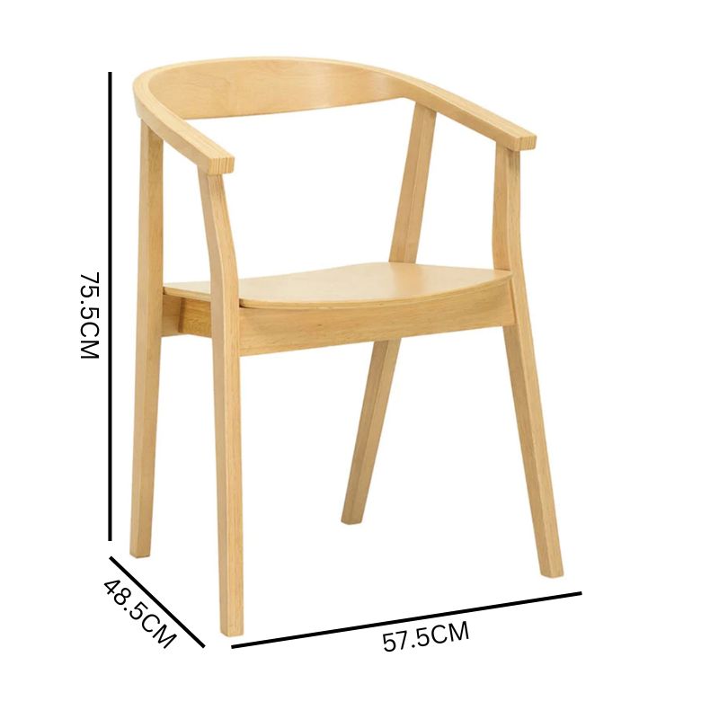 Selma Wooden Dining Chair - Natural