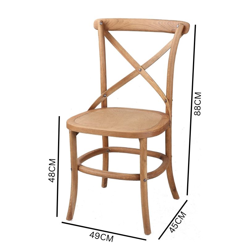 Set of 2 Mesa Wooden Dining Chair - Natural