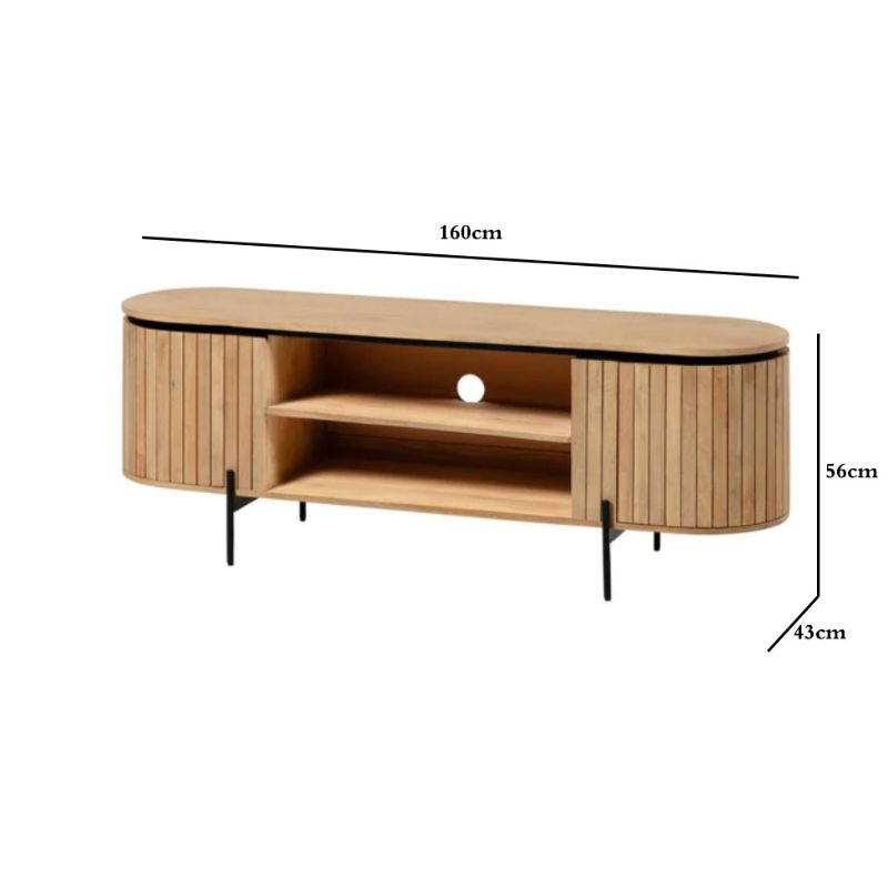 Stella Entertainment Unit - Natural Oak Finish