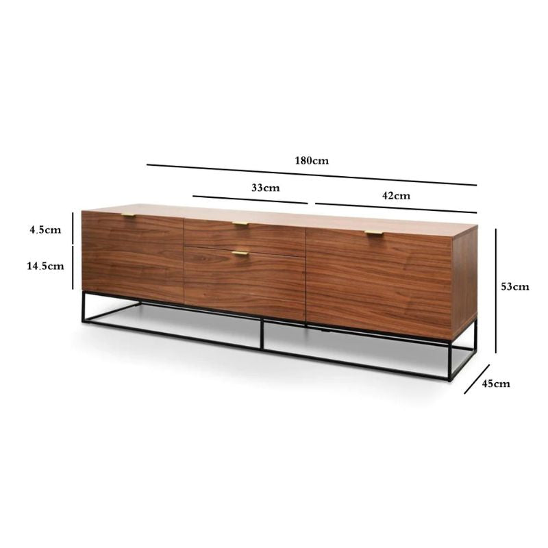 Talia Wooden TV Stand - Walnut