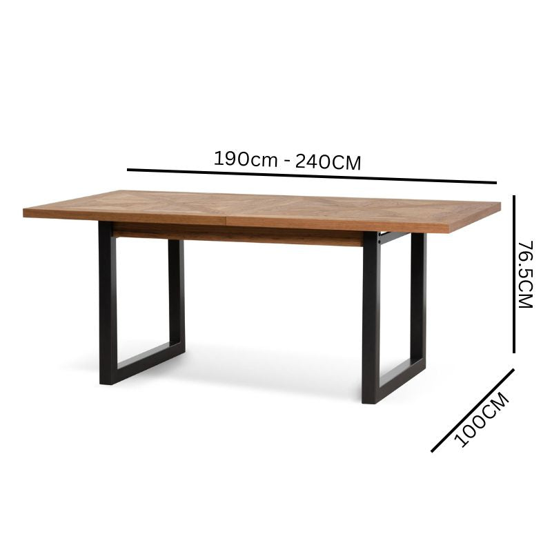 Yume Dining Table - European Knotty Oak and Peppercorn