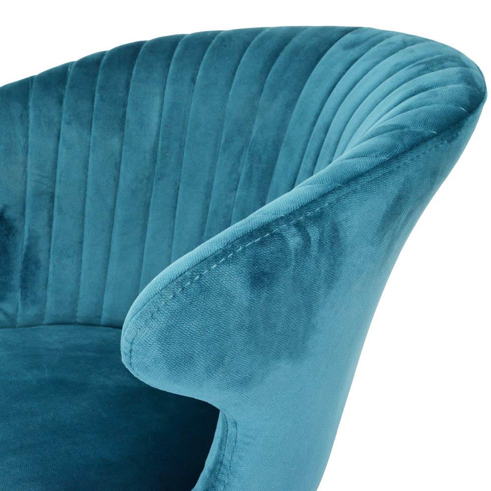 Amira Dining Chair - Turquoise Velvet - Dining Chairs