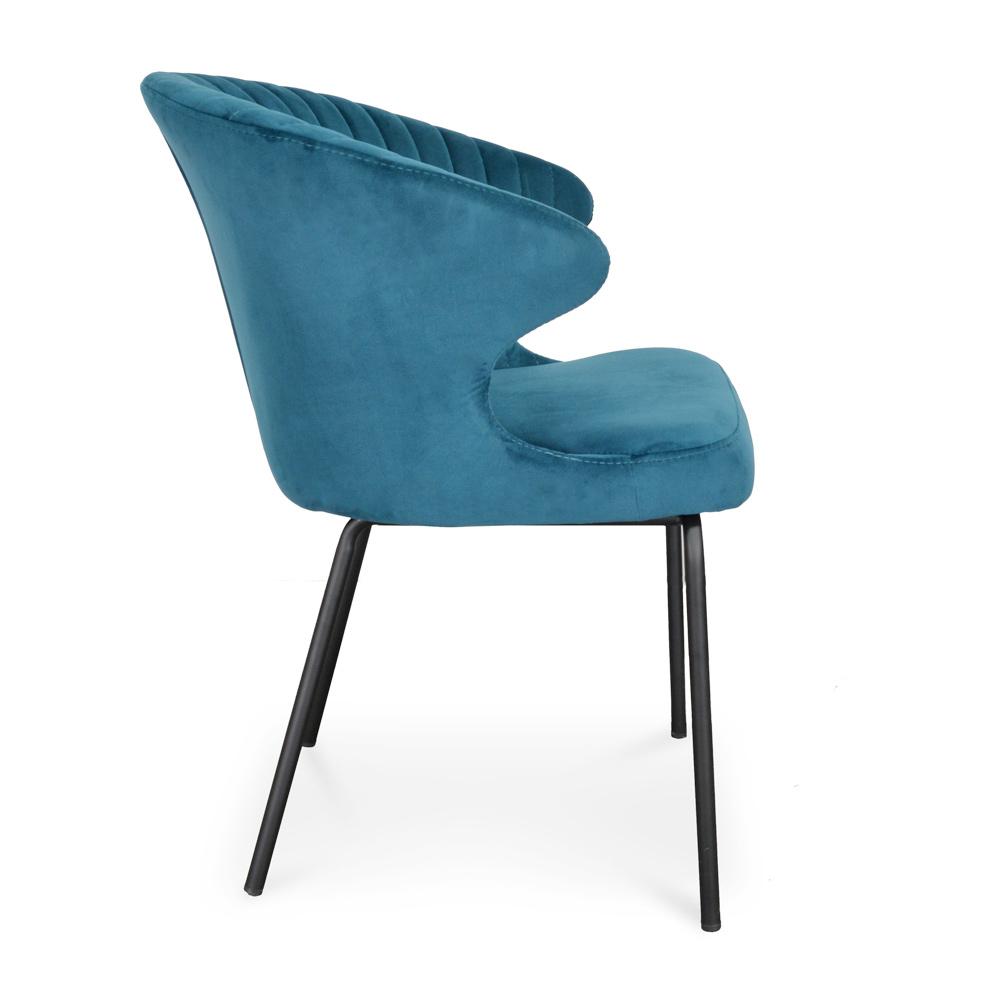 Amira Dining Chair - Turquoise Velvet - Dining Chairs