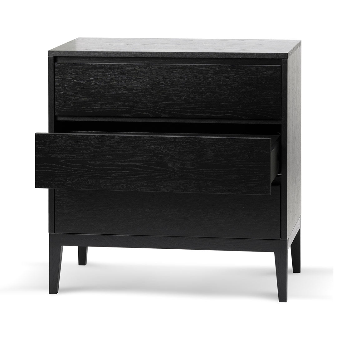 Ava 3 Drawers Dresser Unit - Black Oak - Dressers