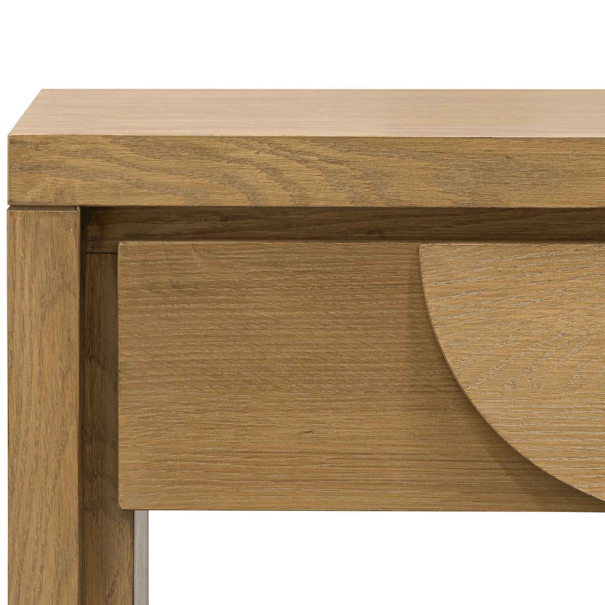 Ava Console Table with Drawers - Dusty Oak - Console
