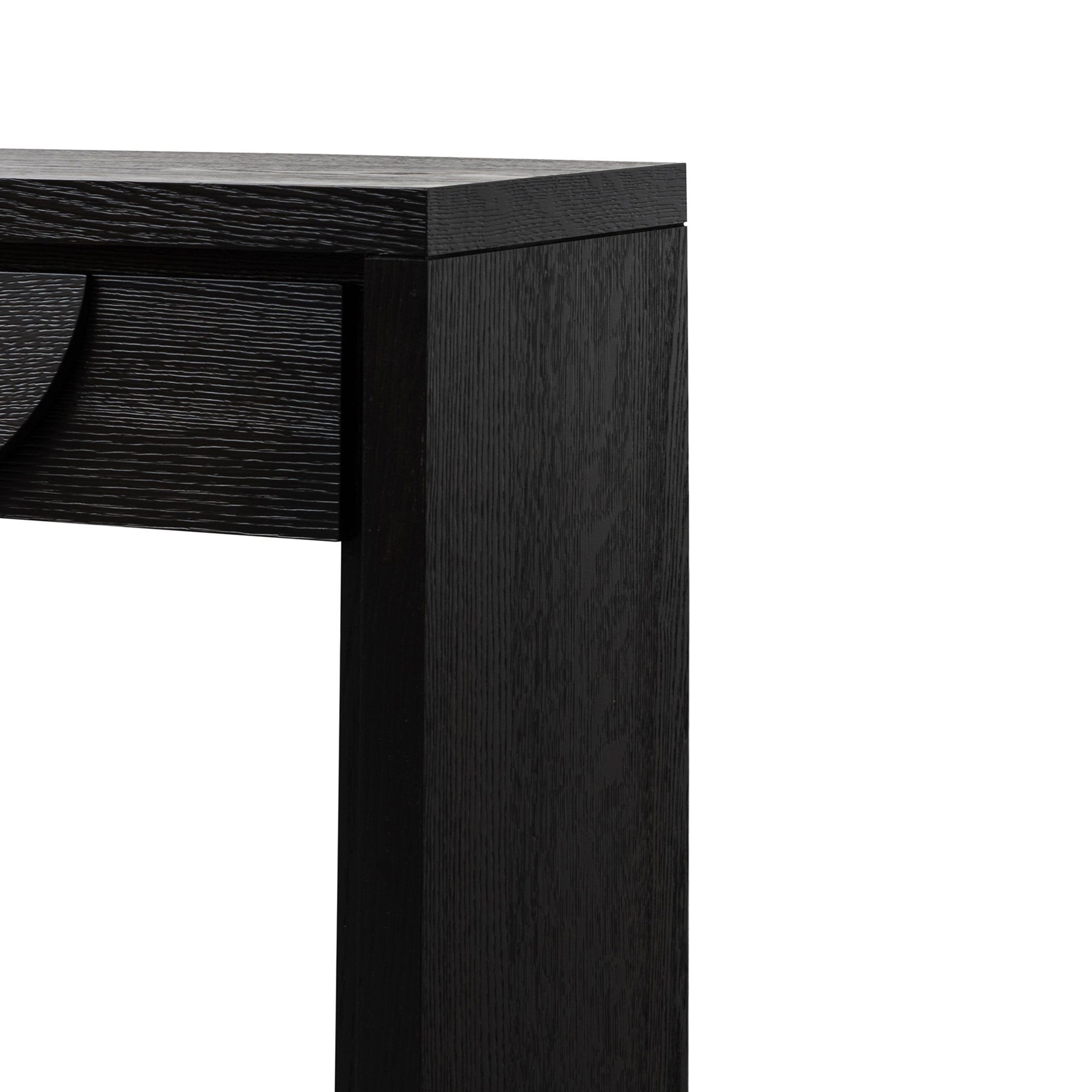 Ava Console Table with Drawers - Textured Espresso Black - Console