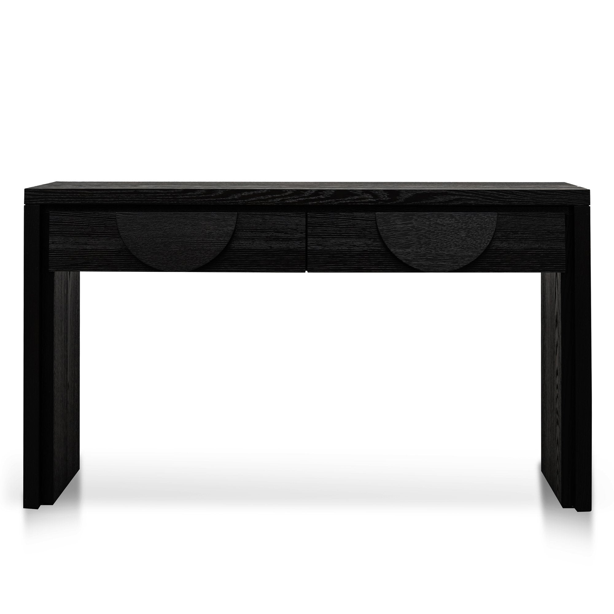 Ava Console Table with Drawers - Textured Espresso Black - Console