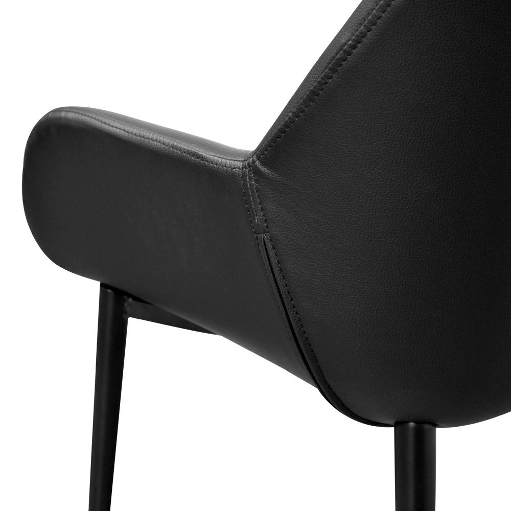 Ava Leather Dining Chair - Full Black - Dining Chairs