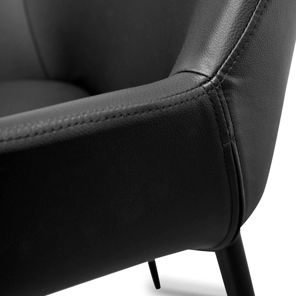 Ava Leather Dining Chair - Full Black - Dining Chairs