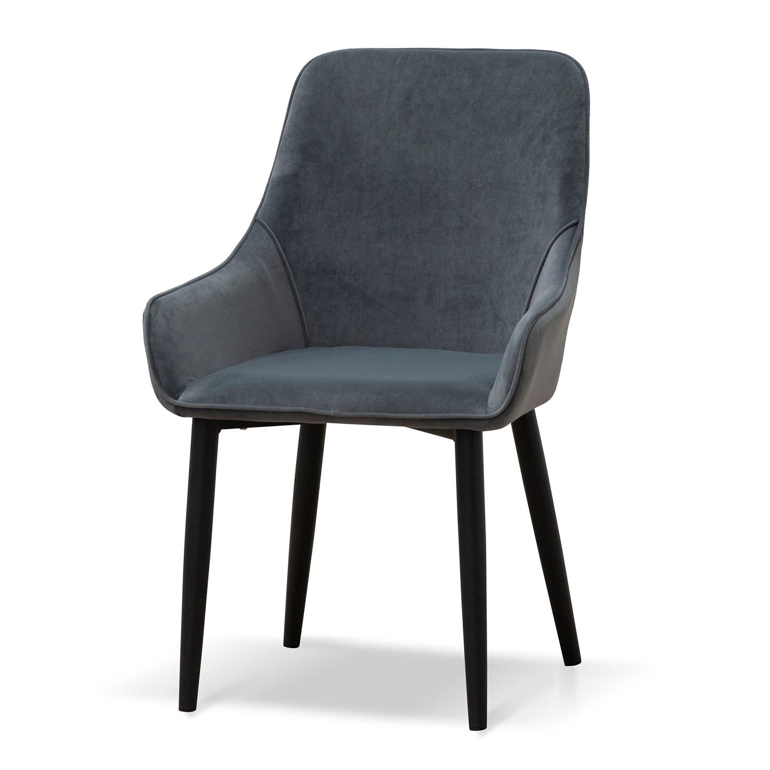 Bella Dining Chair - Grey Velvet - Dining Chairs