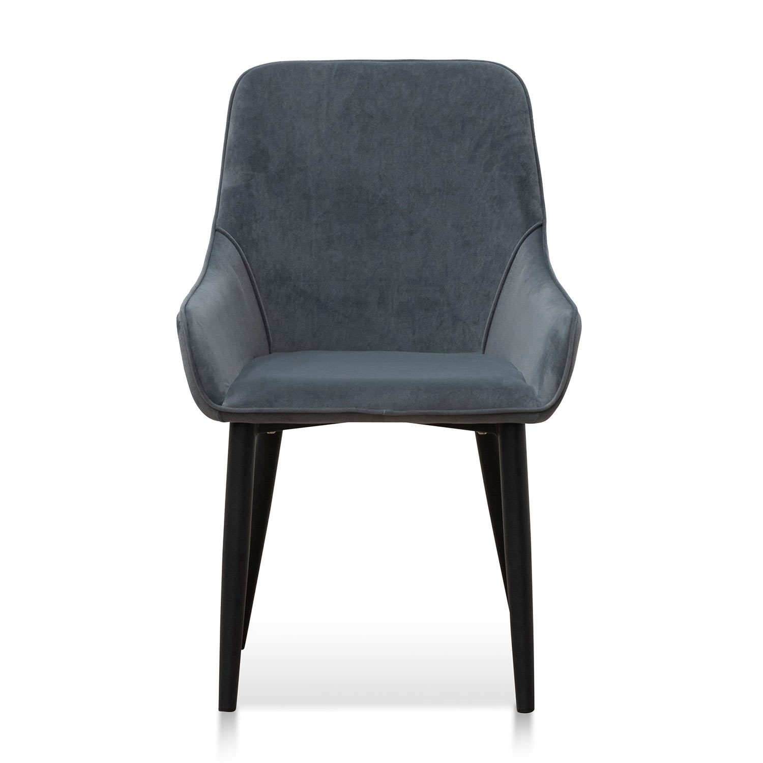 Bella Dining Chair - Grey Velvet - Dining Chairs