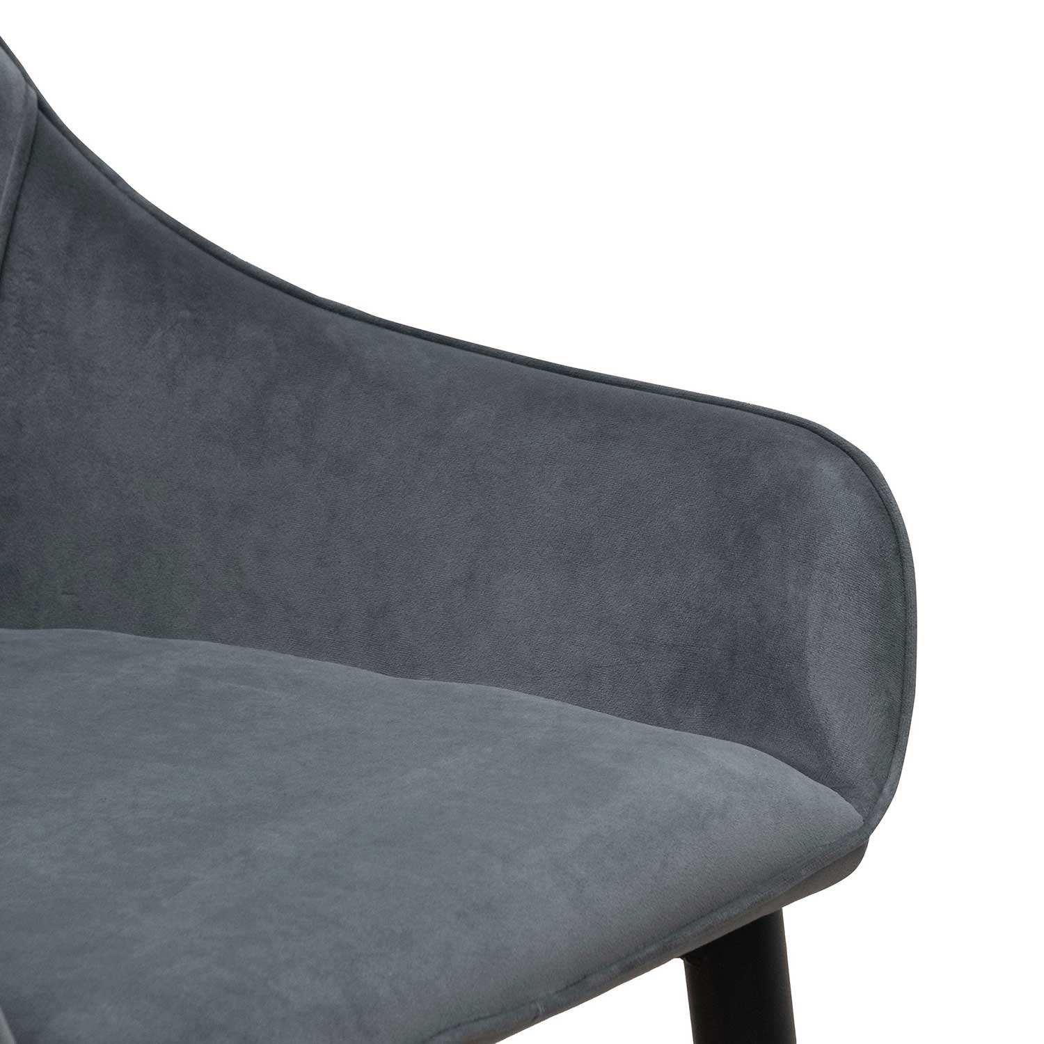 Bella Dining Chair - Grey Velvet - Dining Chairs