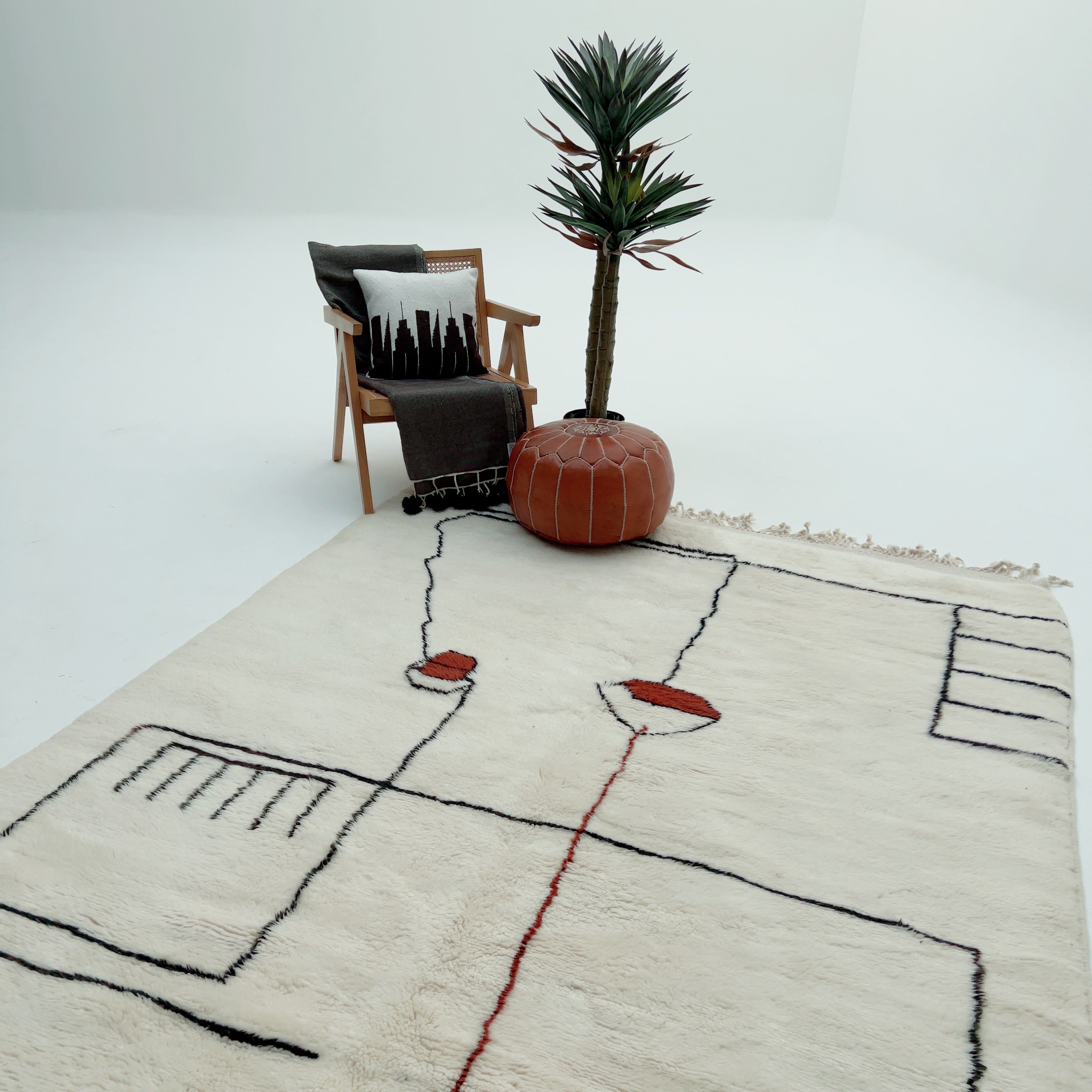 Beni Ourain Rug - Abstract Design - Beni Ourain Rug