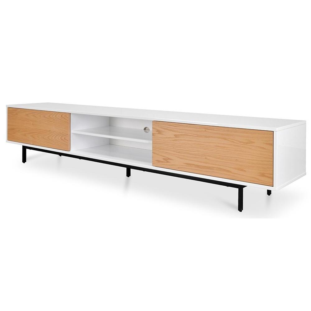 Bennett Wooden TV Entertainment Unit - Lowline - Natural - TV Units