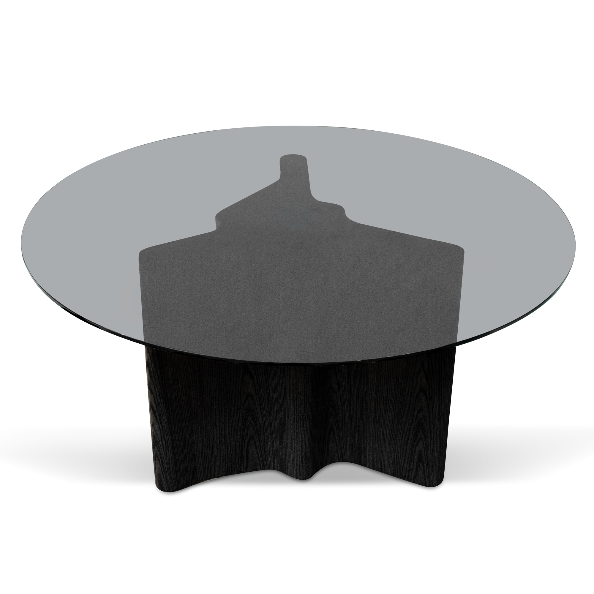 Blake 1.5m Round Glass Dining Table - Black - Dining Tables