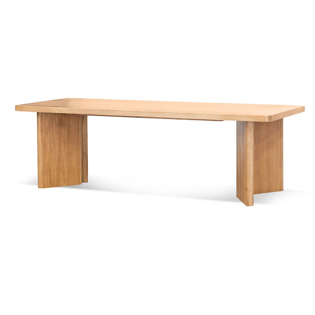 Bueno 2.4m Elm Dining Table - Natural - Dining Tables