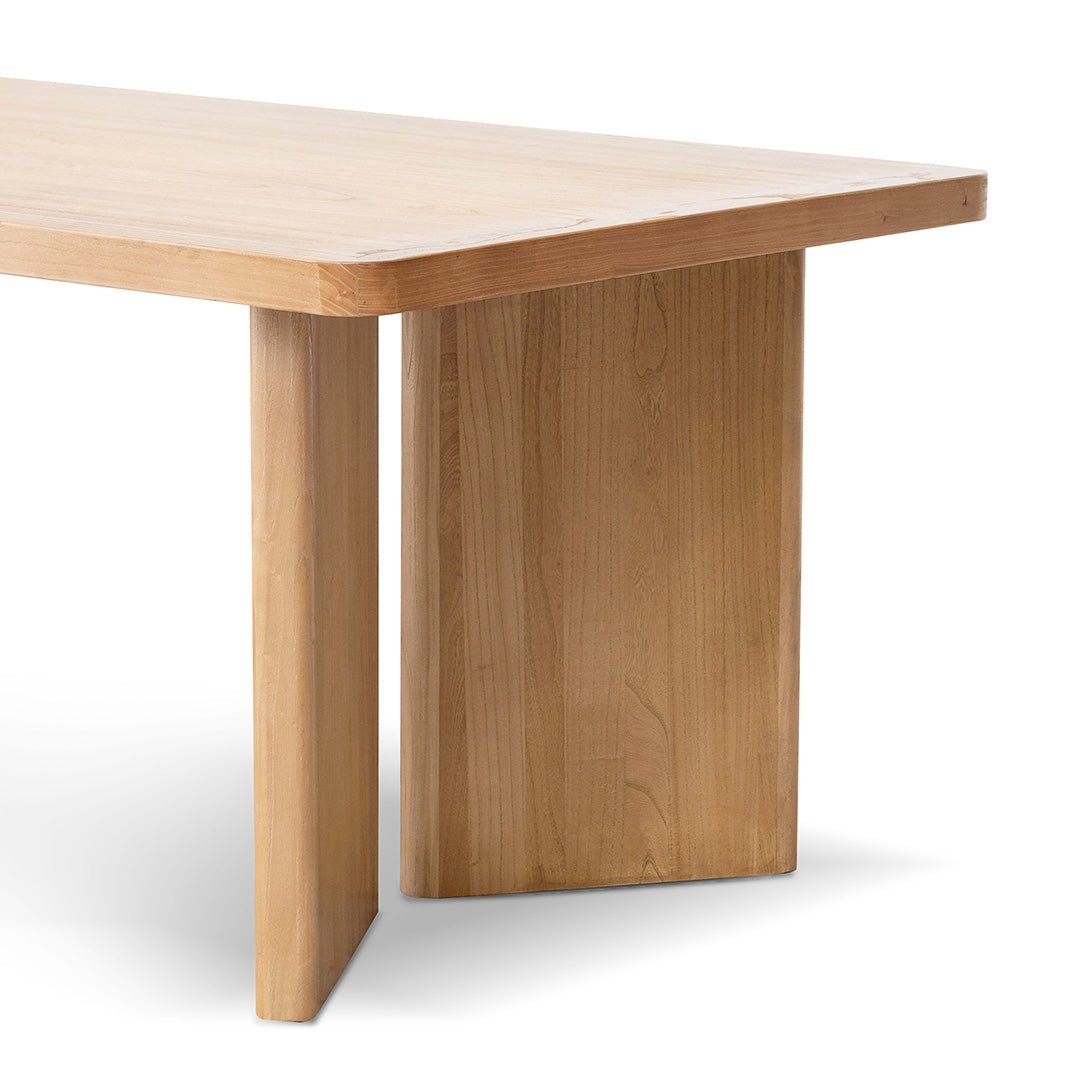 Bueno 2.4m Elm Dining Table - Natural - Dining Tables