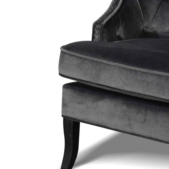 Camilla Wingback Armchair - Cosmic Grey Velvet - Armchairs