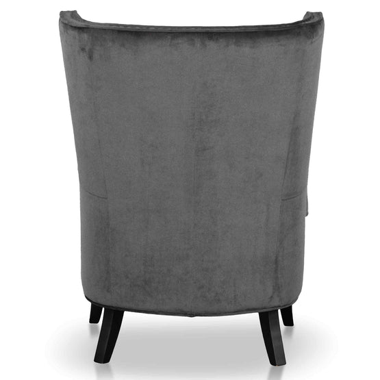 Camilla Wingback Armchair - Cosmic Grey Velvet - Armchairs