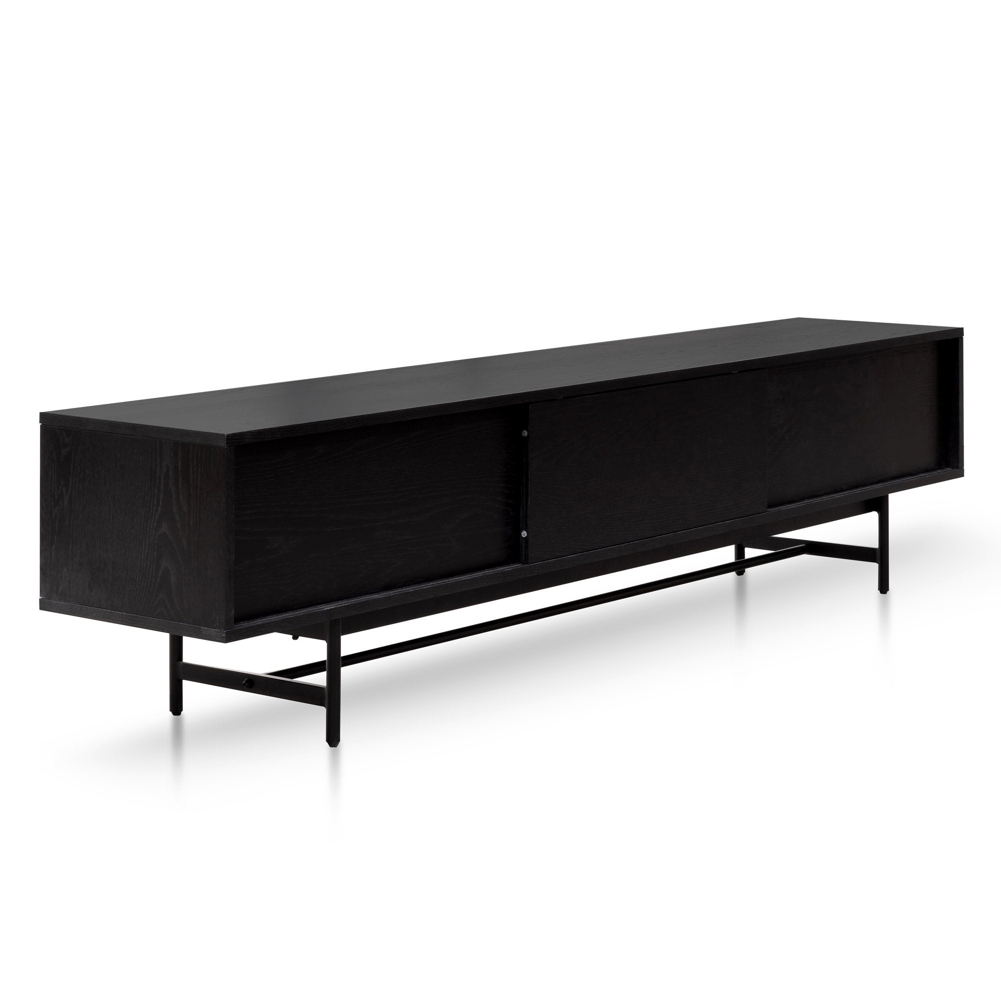 Cassandra Wooden TV Stand - Full Black - TV Units