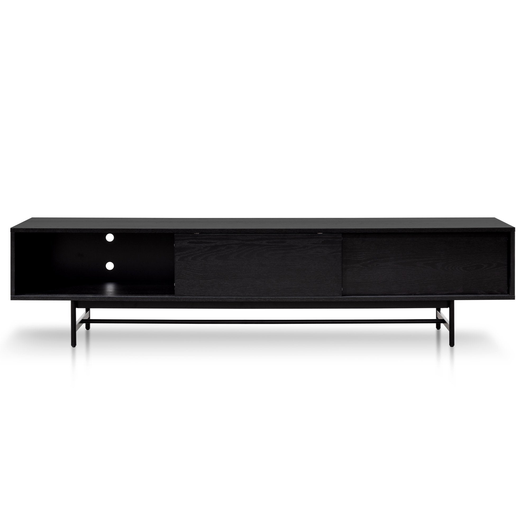 Cassandra Wooden TV Stand - Full Black - TV Units