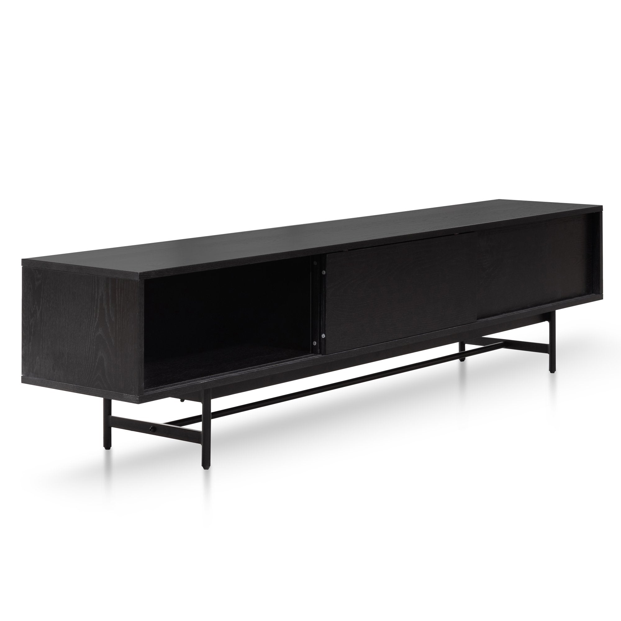 Cassandra Wooden TV Stand - Full Black - TV Units