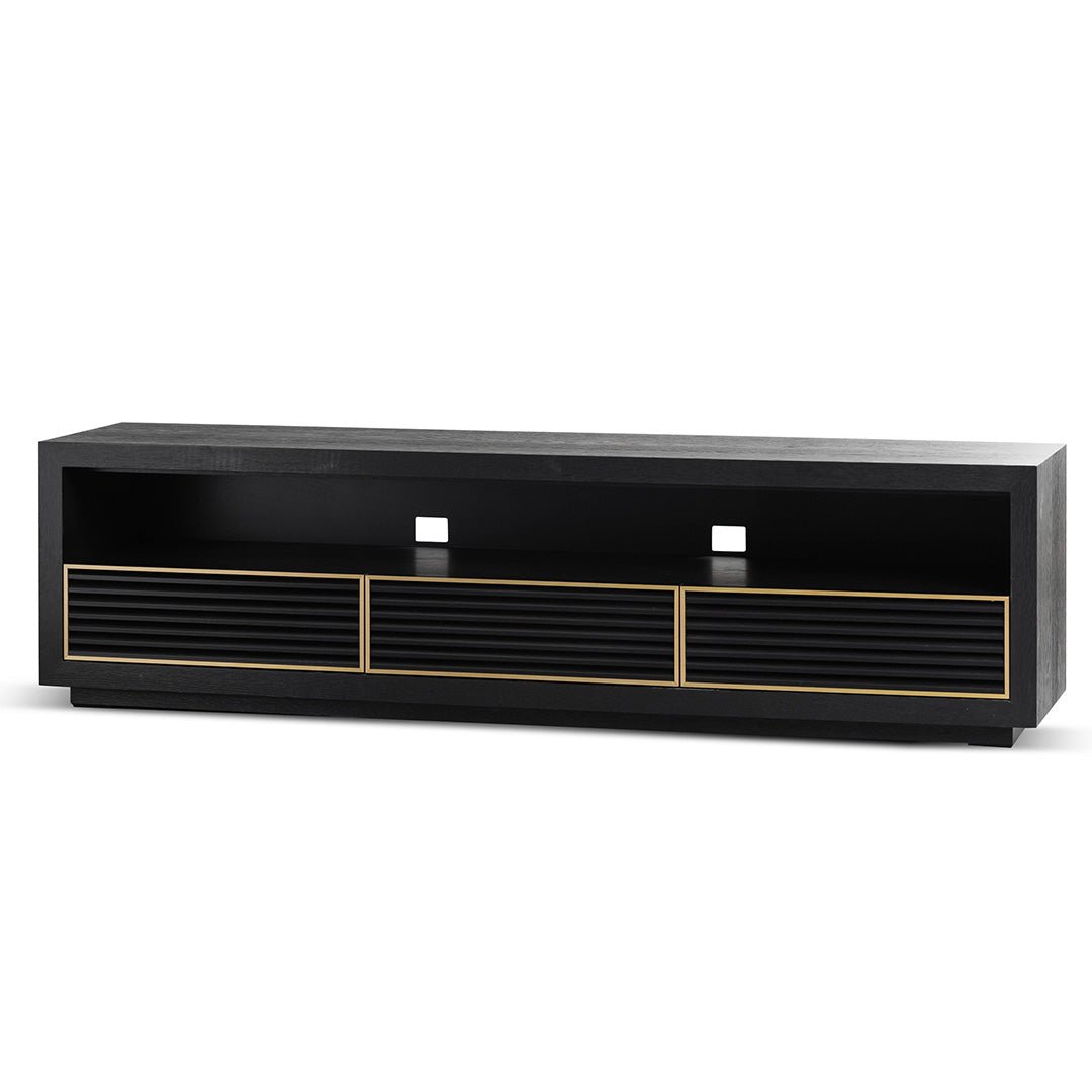 Chloe TV Stand - Textured Espresso Black - TV Units