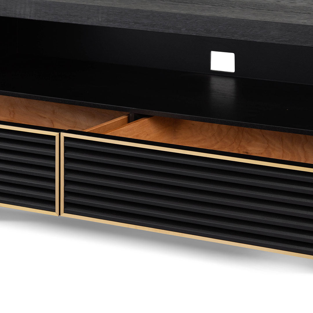 Chloe TV Stand - Textured Espresso Black - TV Units