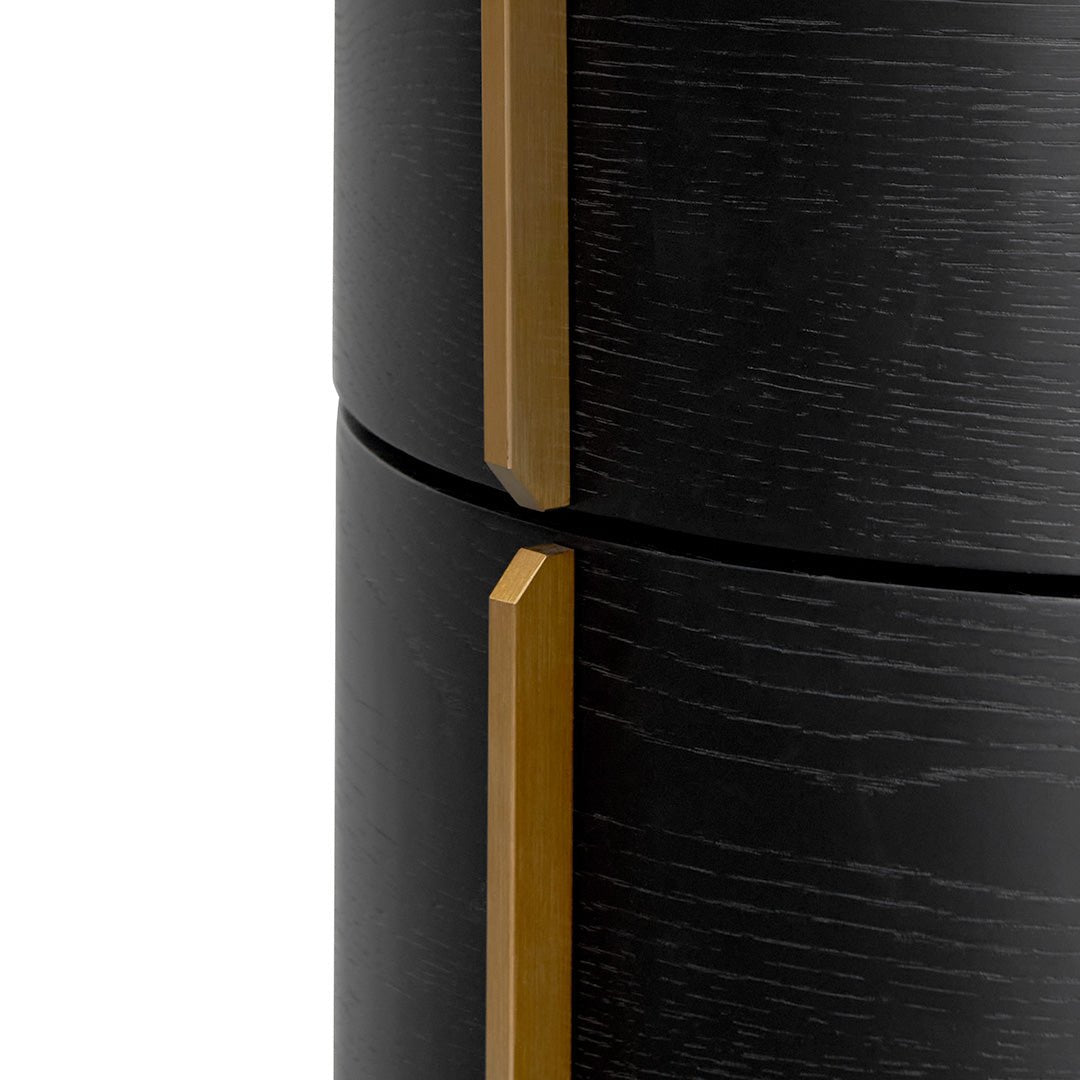 Colt Round Bedside Table - Black - Bedside Tables