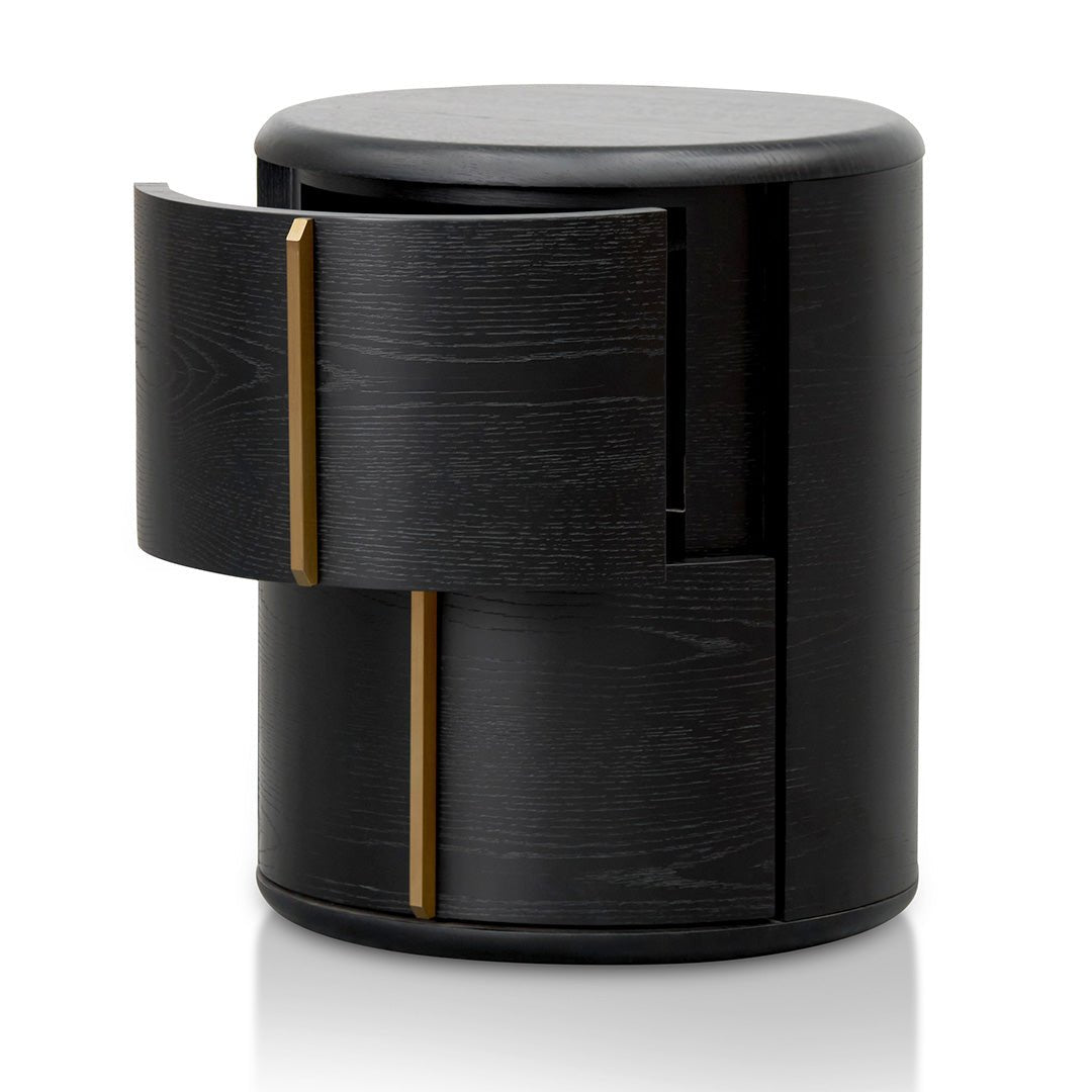 Colt Round Bedside Table - Black - Bedside Tables