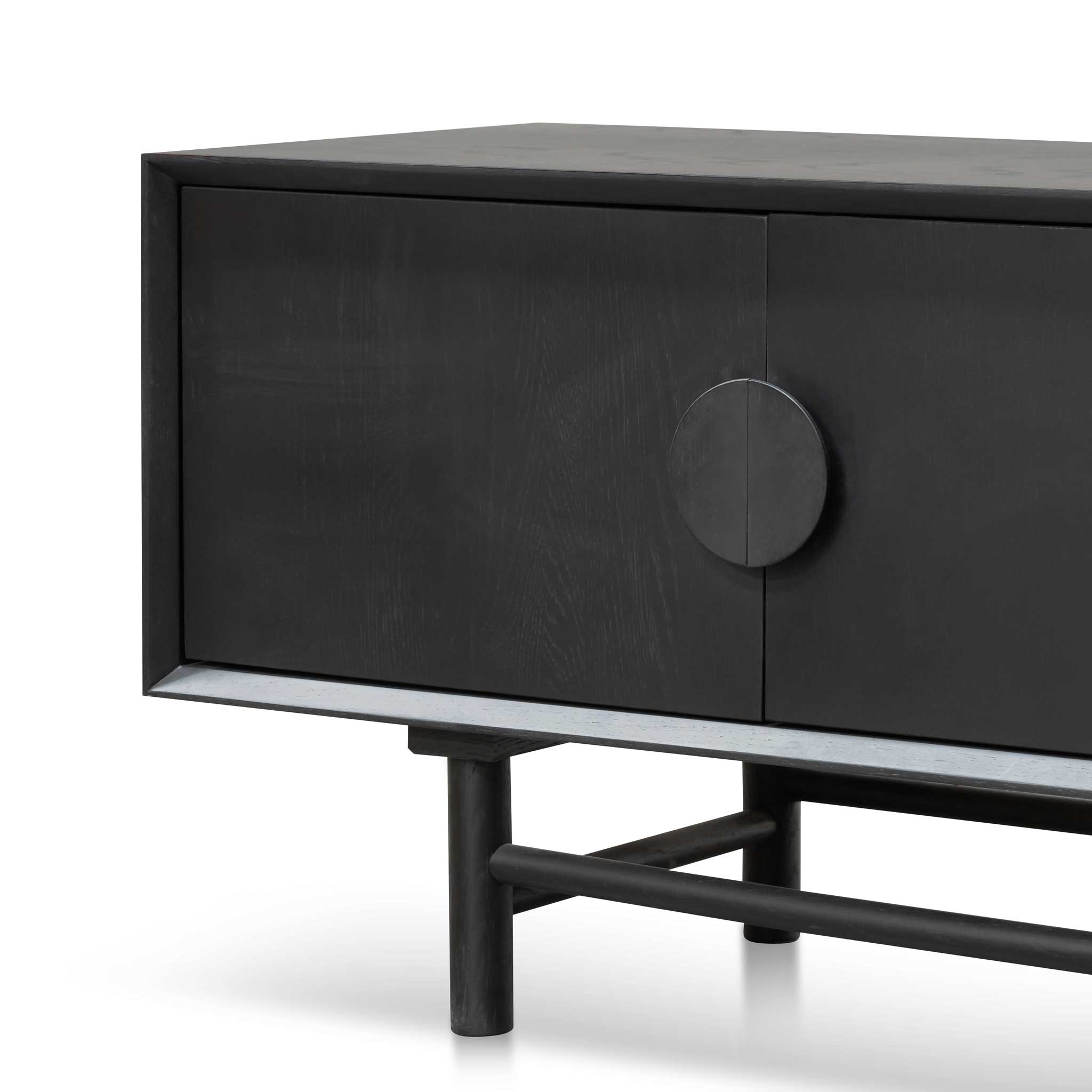 Damien Wooden TV Stand - Black - TV Units