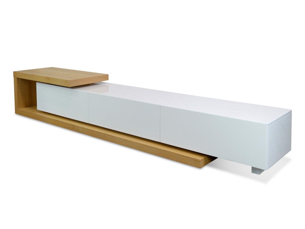 Destiny Extendable TV Stand - Natural - White - TV Units